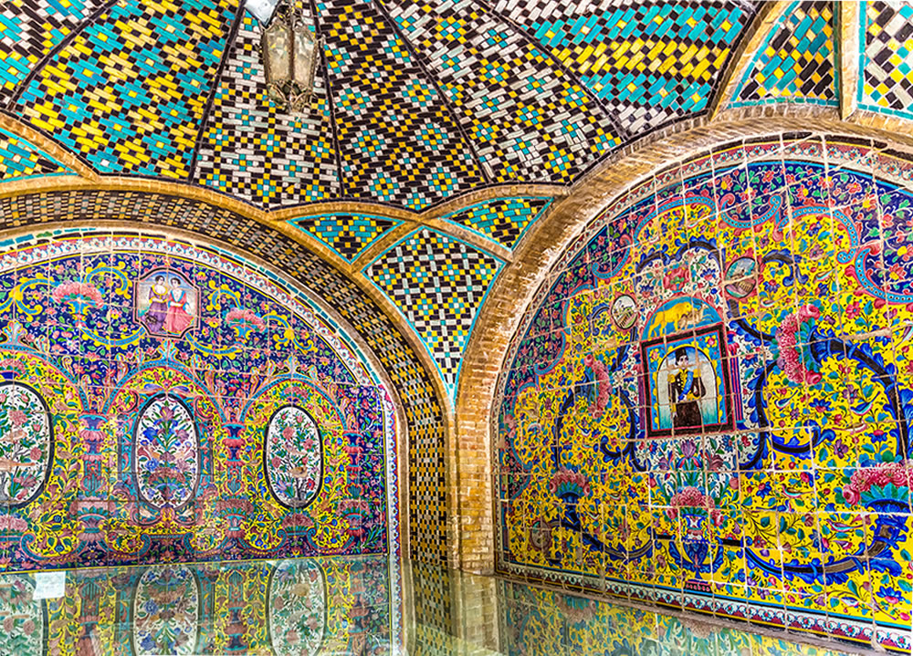 Wall in Golestan Palace of Karim Khan
