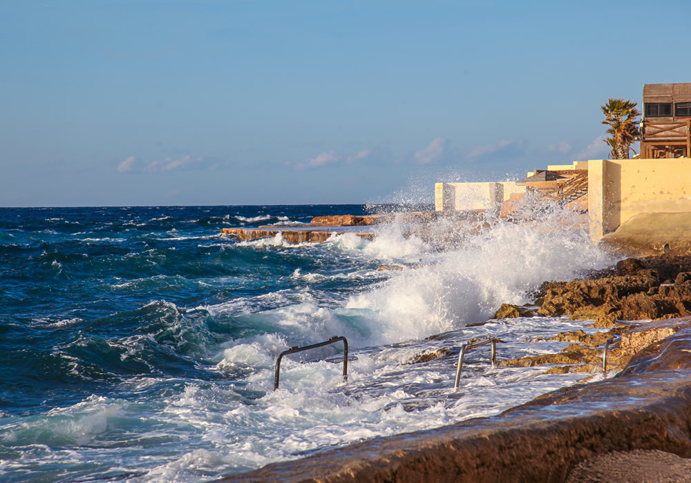 Shore on St. Paul's Bay on Malta Island